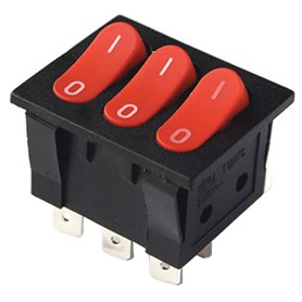 ÜÇLÜ IŞIKSIZ ANAHTAR ON-OFF 6P 220V