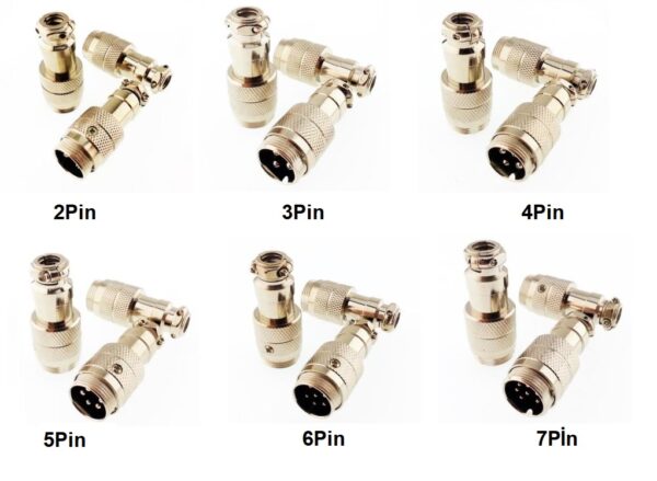 GX12 mm Mini Mayk Konnektör Şase Erkek Dişi Kablo Tip Erkek ( Mike Mic ) - Görsel 2