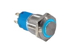 16mm Kalıcı Anahtarlı Buton Halka Çıkık Ledli Ip65 4P 12V