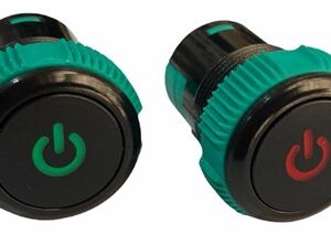 19mm Yaylı POWER Logolu LED VOLTAJI 20A 12V