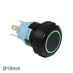19mm Kalıcı Anahtar Halka LEDLİ Plastik Seri  LED VOLTAJI 12V, 24V