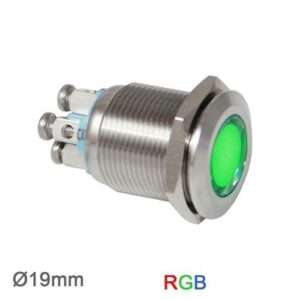 19mm Sinyal Lambası RGB 24V (ortak bacak eksidir)