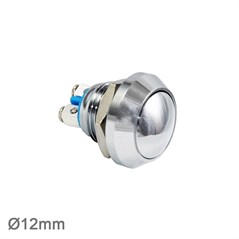 12mm 2P Metal Yaylı Buton IP65 Bombe