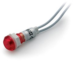 SİNYAL LAMBASI 10 MM PLASTİK KABLOLU 220V KIRMIZI