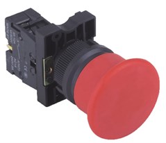 Acil Stop Kalıcı Mantar Butonu 40mm Kafa Bas-çevir