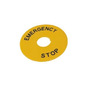 S10 Etiket 16mm ve 22mm için ACİL STOP ETİKETİ