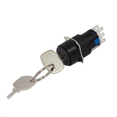 16mm Plastik Kalıcı Anahtarlı Switch 0-I Key Sw