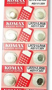 Komax AG11 LR721/LR28 1.55 V Düğme Pil 10'lu