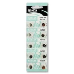 Komax AG5/LR754 Alkalin 1.55 V Düğme Pil 10'lu