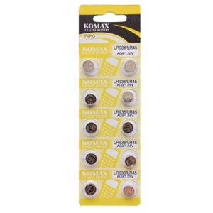 Komax AG9 LR936/LR45 394 1.55V Alkalin Düğme Pil 10'lu
