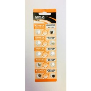 Komax AG1 1.55V LR621 LR60 Alkalin Düğme Pil 10'lu