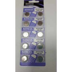Komax AG8 1.55V LR55 LR1121 391A Alkalin Düğme Pil 10'lu