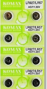 Komax AG7/LR927 Alkalin 1.55 V Düğme Pil 10'lu