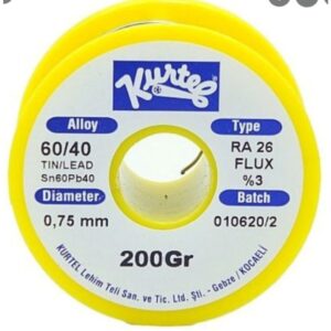 200 500 Gram Kurtel Lehim Teli 0.75 1,2 Mm Ince 60/40 Cdx