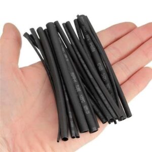 4Cm Ø2mm Hazır Kesilmiş Parça Daralan Makaron Siyah 100Adet