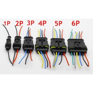 Superseal Su Geçirmez Araç Konnektörü 0,75mm2 10cm Kablo Dişi Erkek Takım