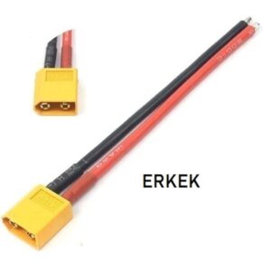 Xt90 Erkek Lipo Pil Şarj Kablosu 10 Cm 10 Awg 6 Mm²