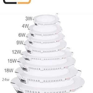 Sıva Altı Yuvarlak Slim Led Panel w 3W 6W  9W 12W 15W 18W 24W Watt